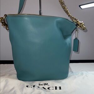 Coach J1923-79029 Signature Chain Duffle Bag Leather